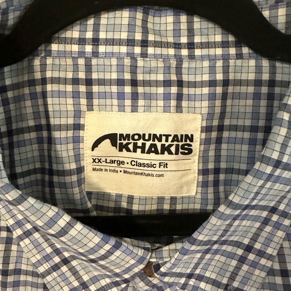Mountain Khakis Men's Blue Plaid Shirt